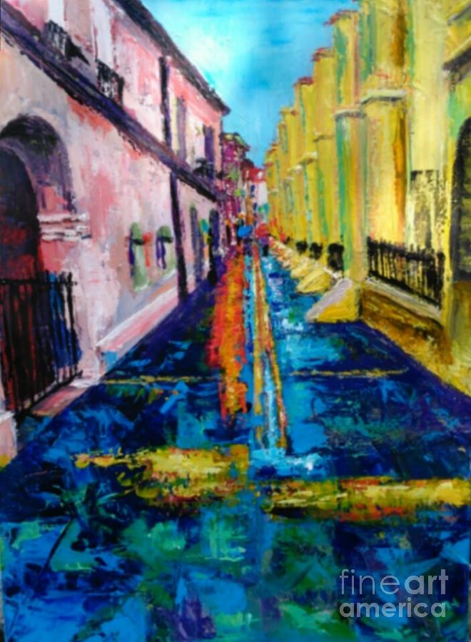 Pirates Alley from the Square Painting by Beverly Boulet