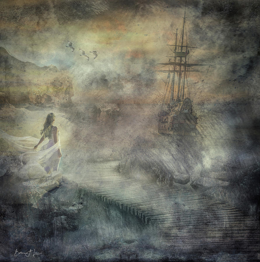 Fantasy Digital Art - Pirates Cove by Barbara A Lane