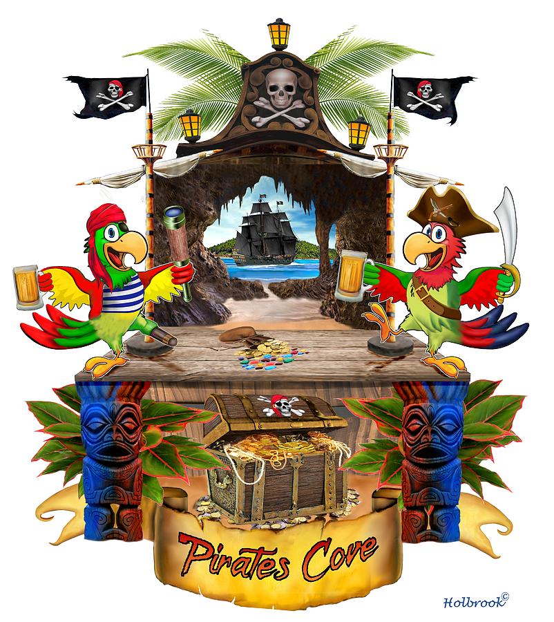 Pirates Cove Digital Art by Glenn Holbrook