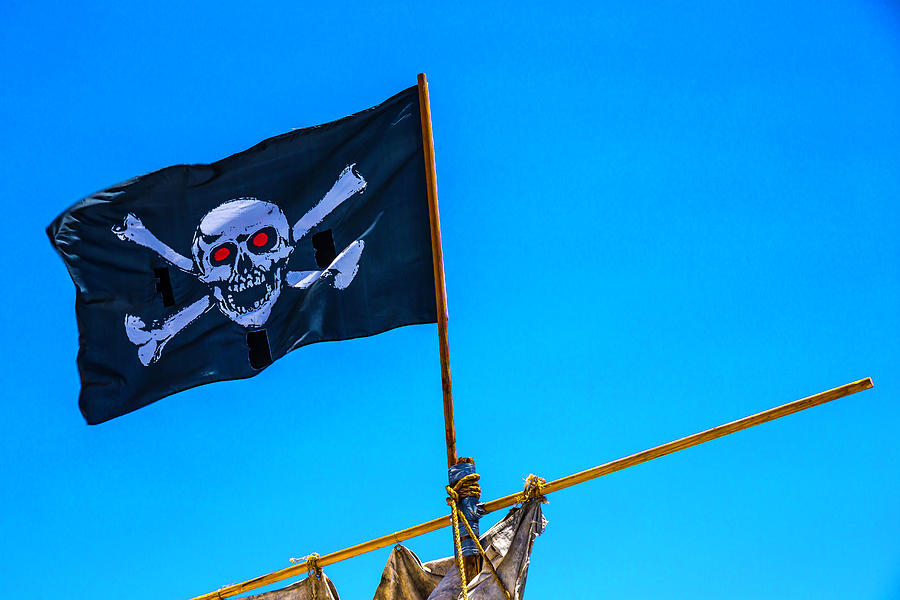 Pirates Death Black Flag Photograph by Garry Gay
