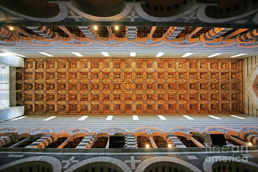 Pisa Cathedral Ceiling 0337 Photograph by Jack Schultz