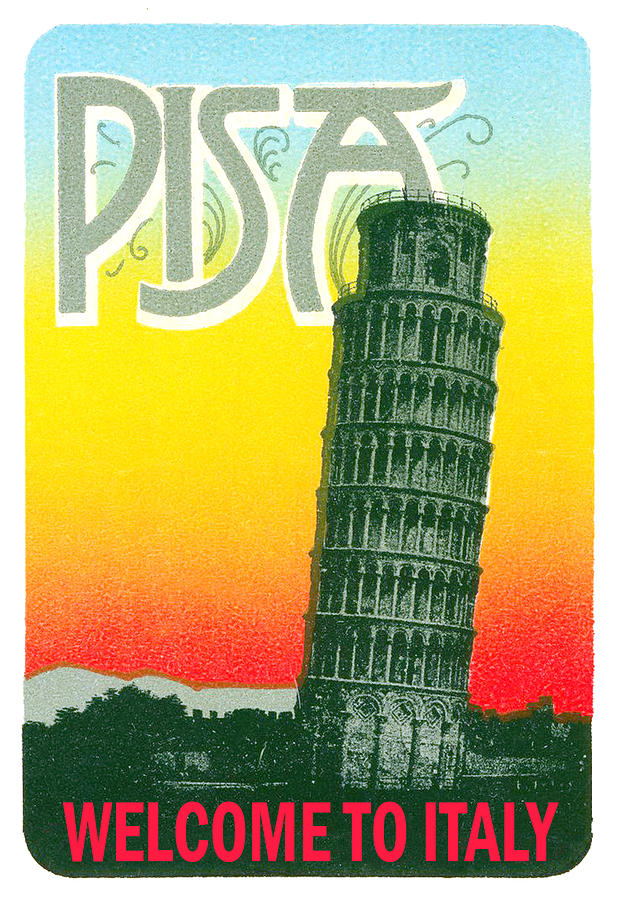 Vintage Mixed Media - Pisa by Long Shot