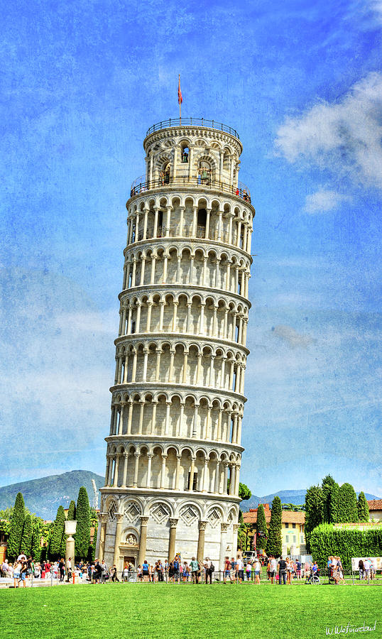 Pisa - straight tower on a leaning world - vintage version Photograph by Weston Westmoreland