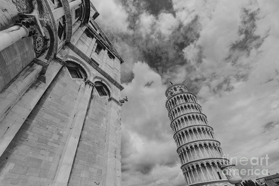 Pisa Views In Black And White Photograph