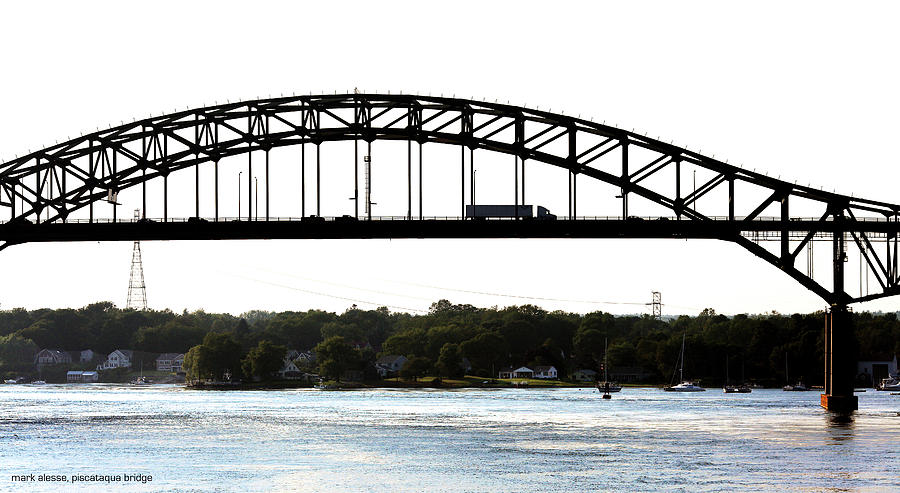 Piscataqua river - Maine turnpike bridge Photograph by Mark Alesse
