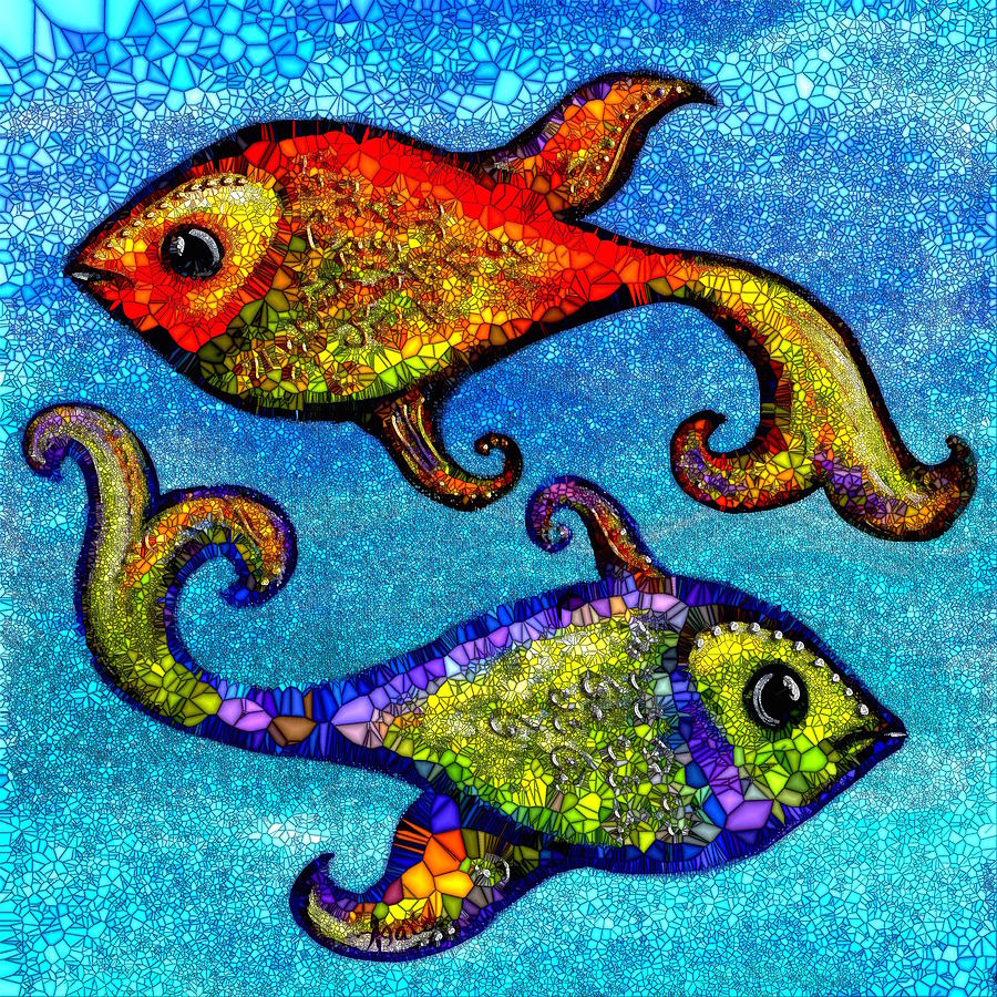 Pisces Painting by Agata Lindquist