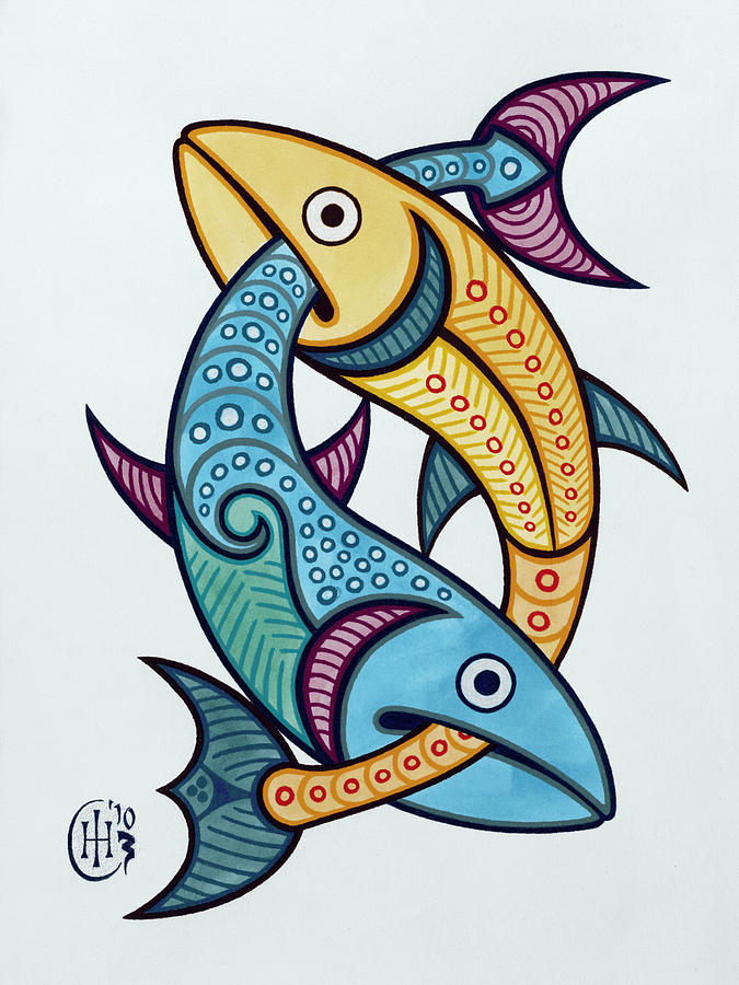 Pisces Painting by Ian Herriott