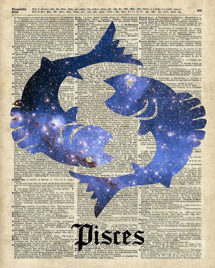 Sign Digital Art - Pisces  The Fish  Zodiac Sign by Anna W