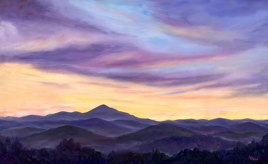 Sunset Painting - Pisgah Evening by Jeff Pittman