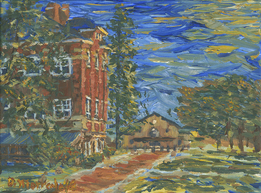 Piskor Hall On An August Evening Painting by Denny Morreale