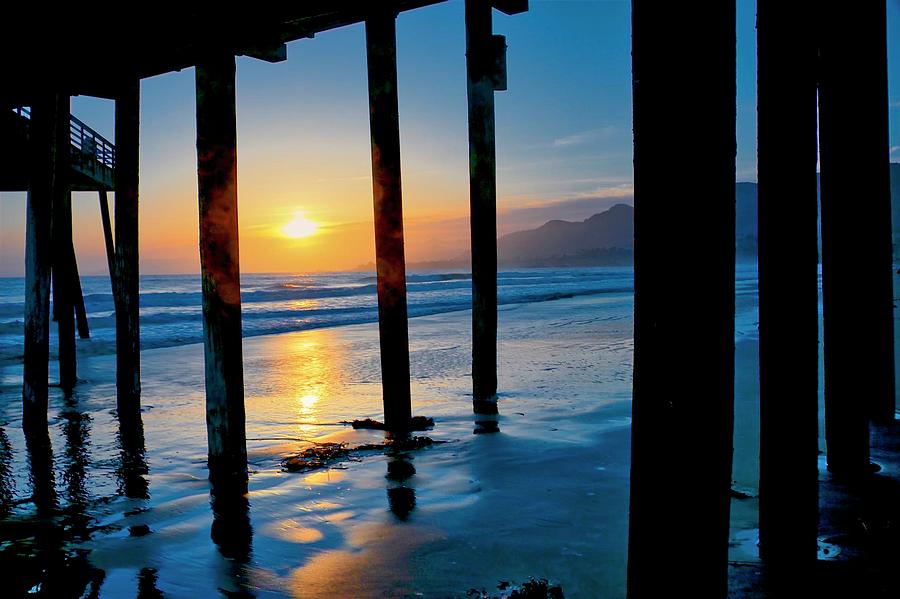 Pismo Beach Pier Sunset Photograph