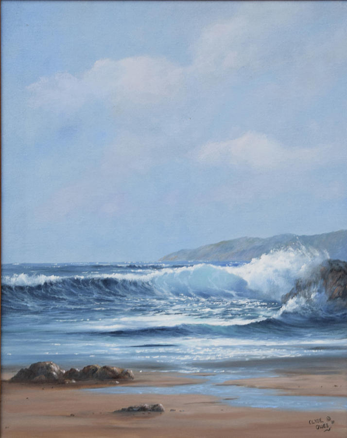 Pismo Beach Seascape 2 Original Oil Painting  Painting by Clyde Owes