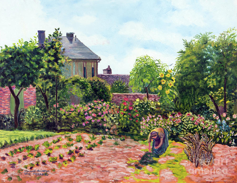 Pissarros Garden at Eragny Painting by Jeannie Allerton