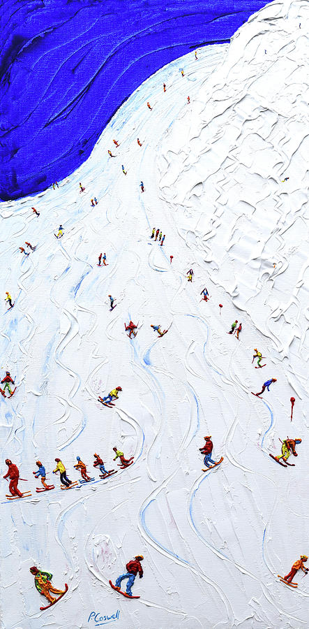 Piste 14 St Anton Painting by Pete Caswell