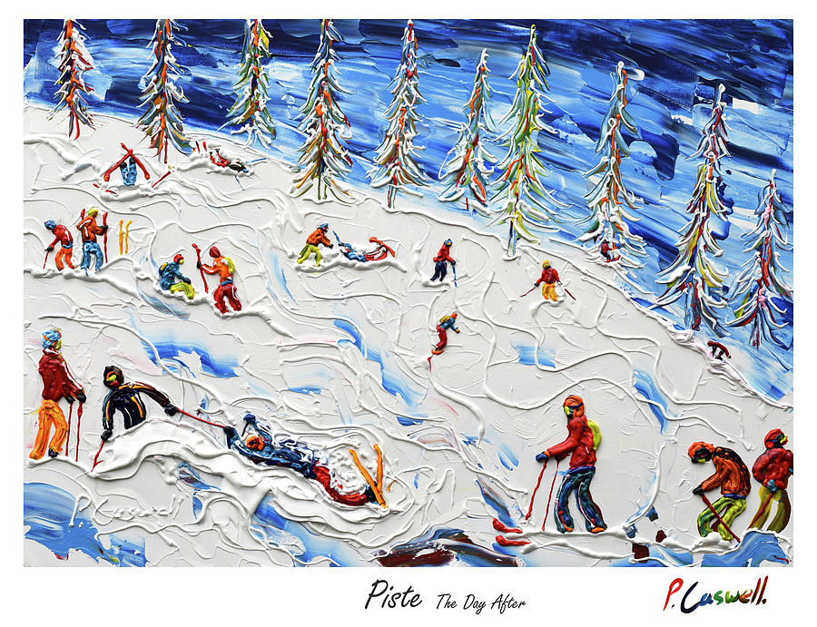 Piste, the day after Painting by Pete Caswell