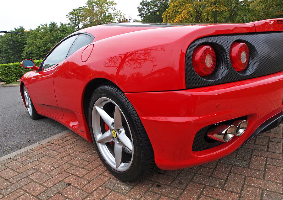 Pistons In The Park - Red Ferrari 360 Photograph by Gill Billington