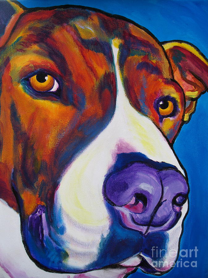Pit Bull - Eric Painting by Dawg Painter