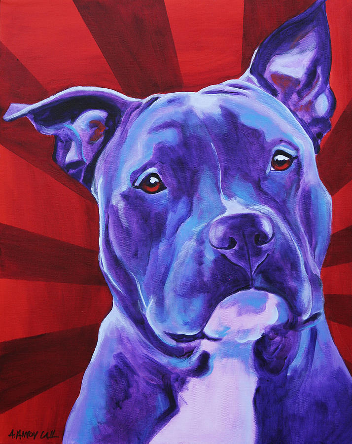 Pit Bull - Shakti Painting by Dawg Painter