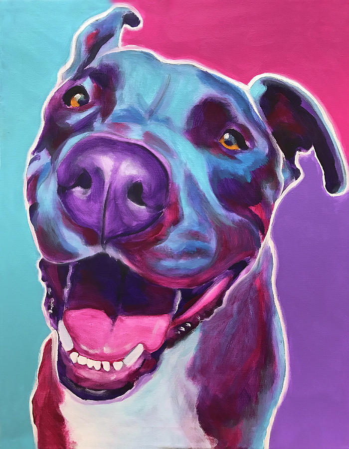 Pit Bull - Candy Painting by Dawg Painter