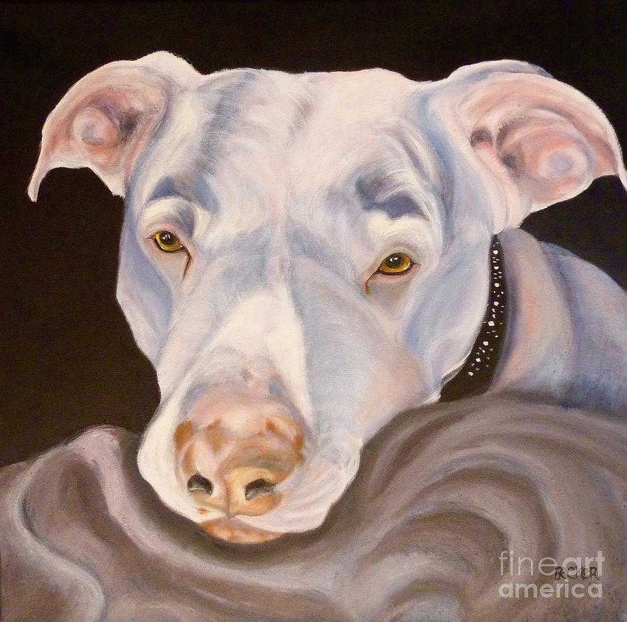 Pit Bull Lover Painting
