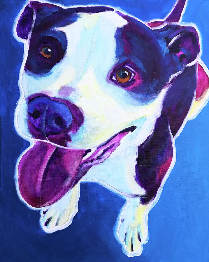 Pit Bull - Marchant Painting by Dawg Painter