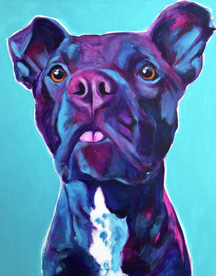 Pit Bull - Neko Painting by Dawg Painter