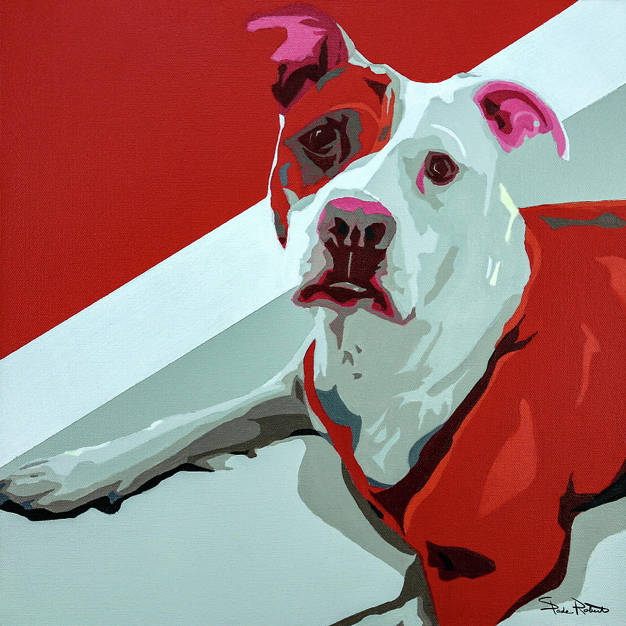 Dog Painting - Pit Bull by Slade Roberts