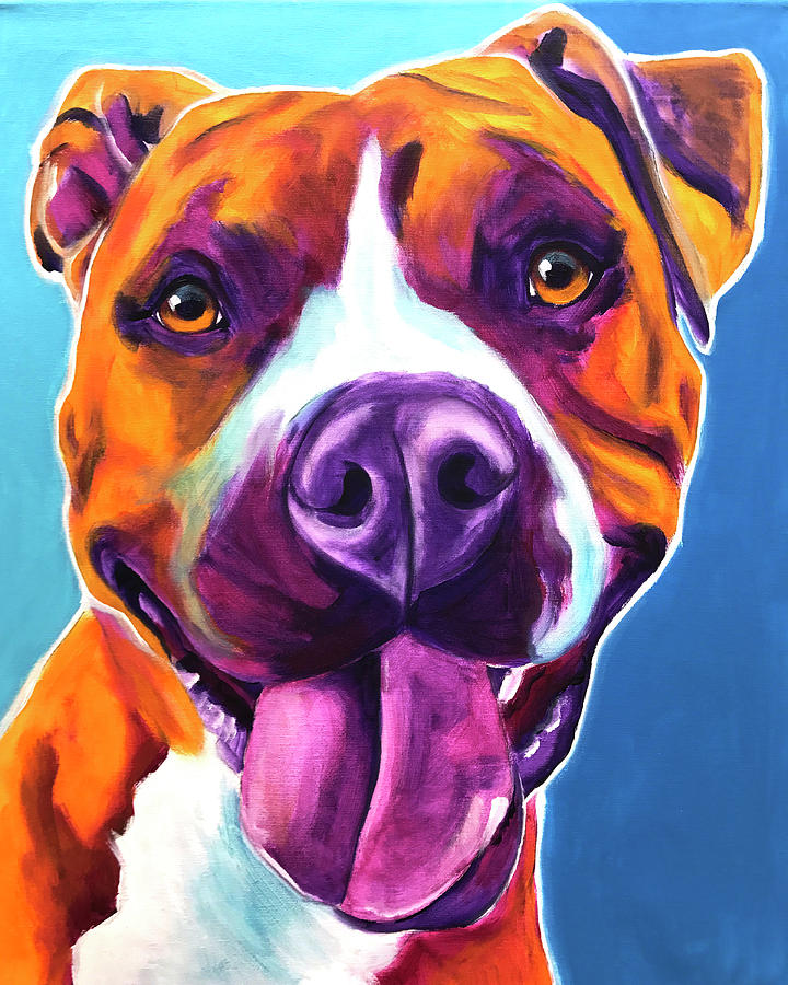 Pit Bull - Yummy Painting by Dawg Painter - Fine Art America