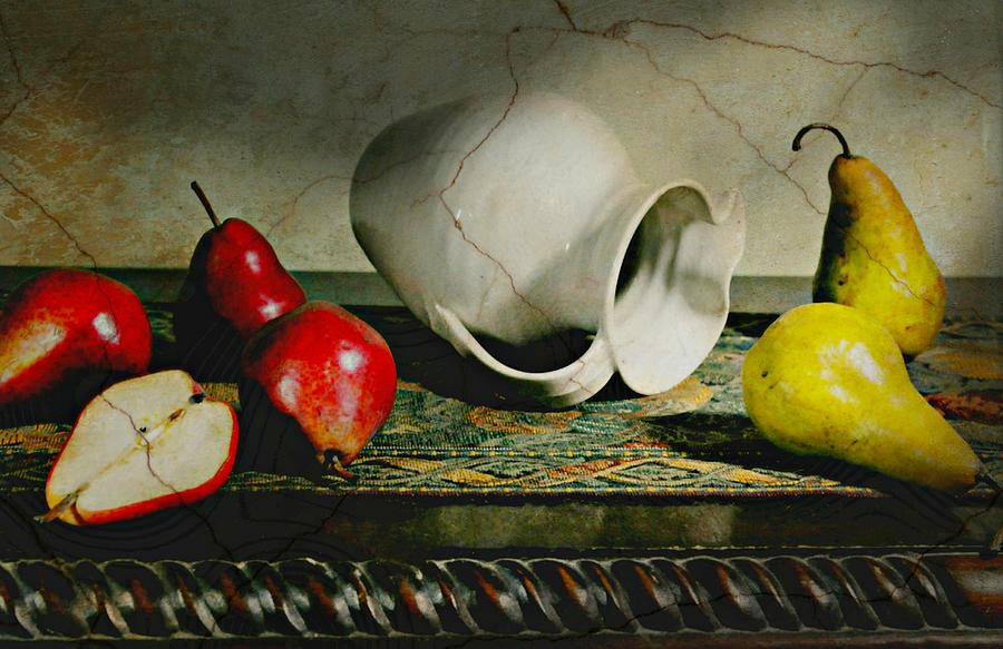 Still Life Photograph - Pitcher Pears by Diana Angstadt