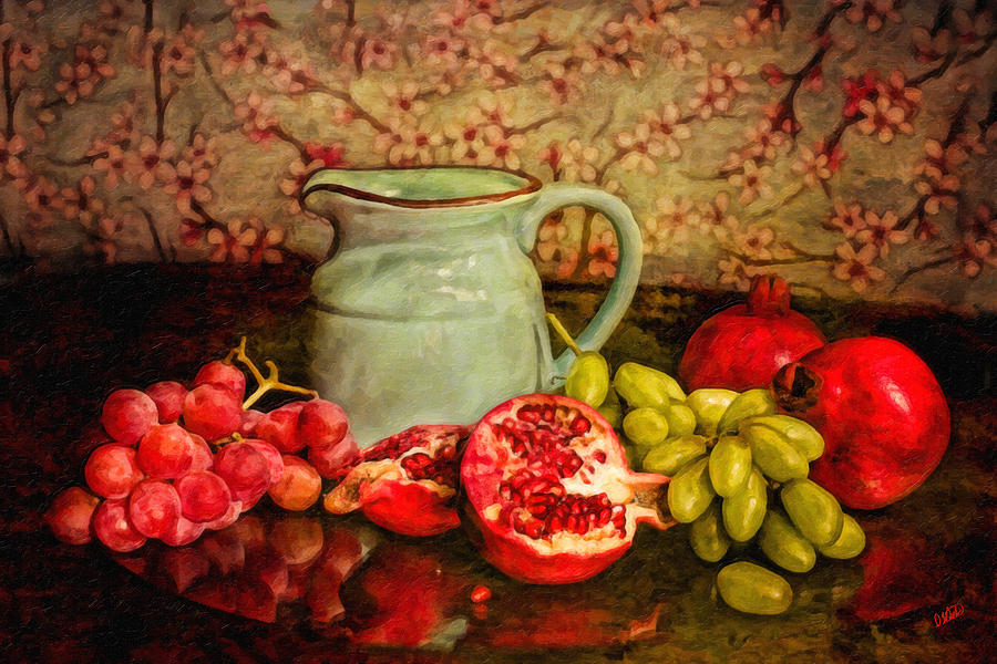 Pitcher surrounded by fruit Painting by Dean Wittle