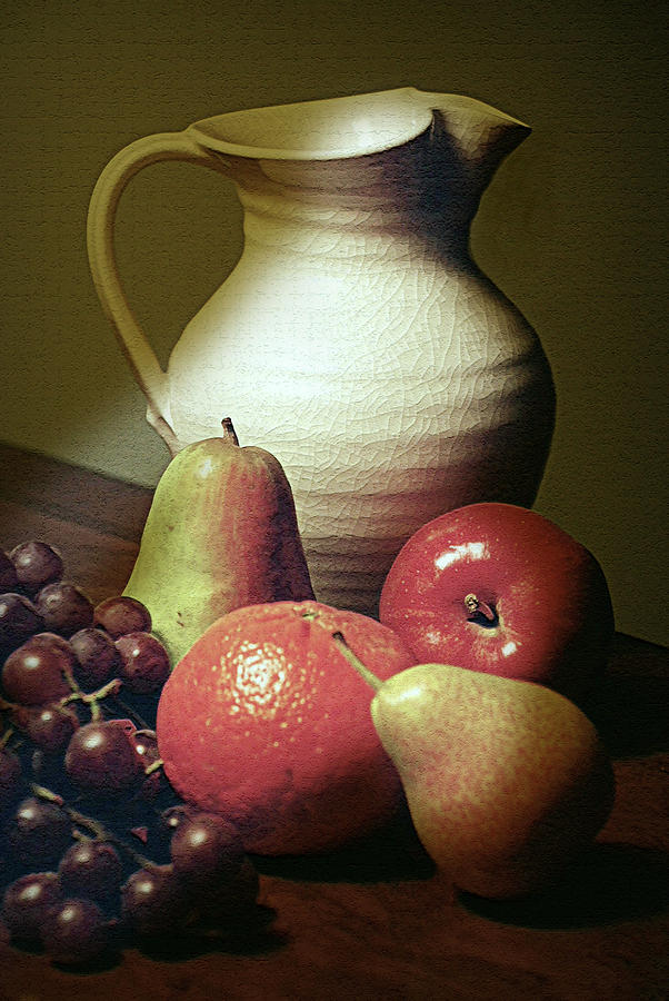 Pitcher with Fruit Photograph by Diana Angstadt