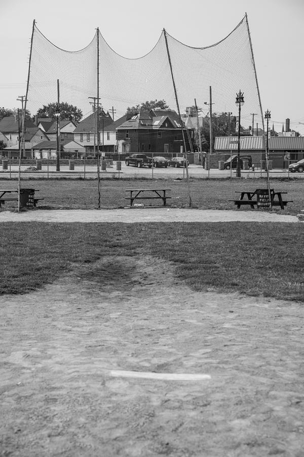 Pitchers Mound Tiger Stadium Black and White  Photograph by John McGraw