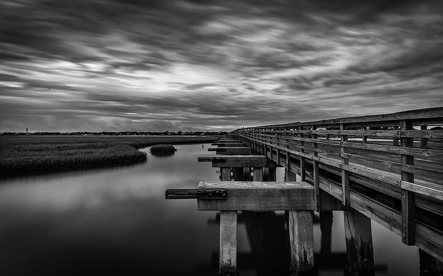 Pitt Street Bridge Black and White Photograph by Donnie Whitaker