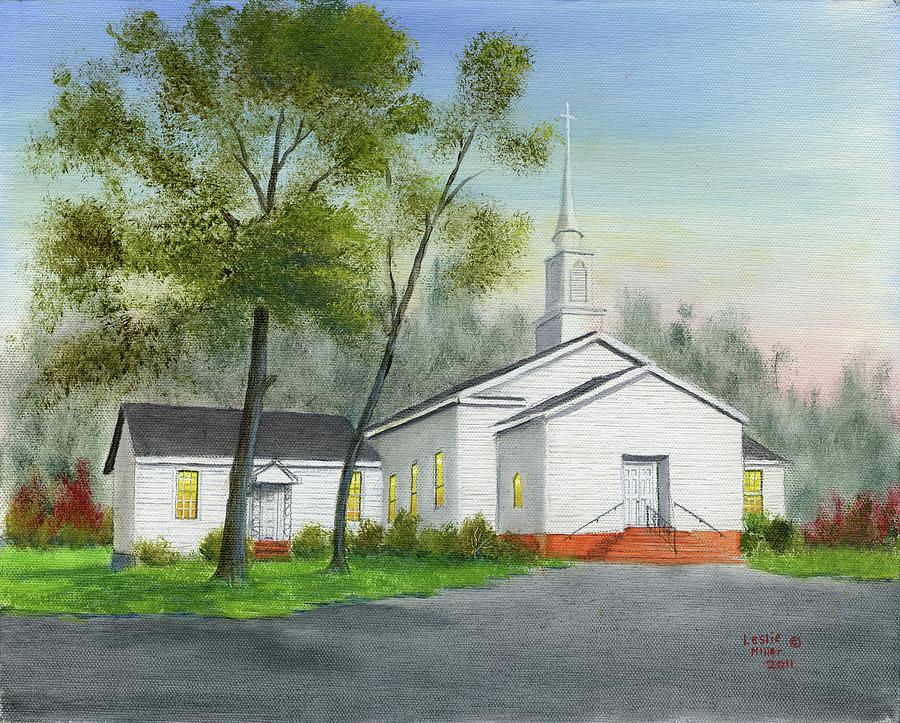 Pitts Chapel Painting by Leslie Miller - Fine Art America