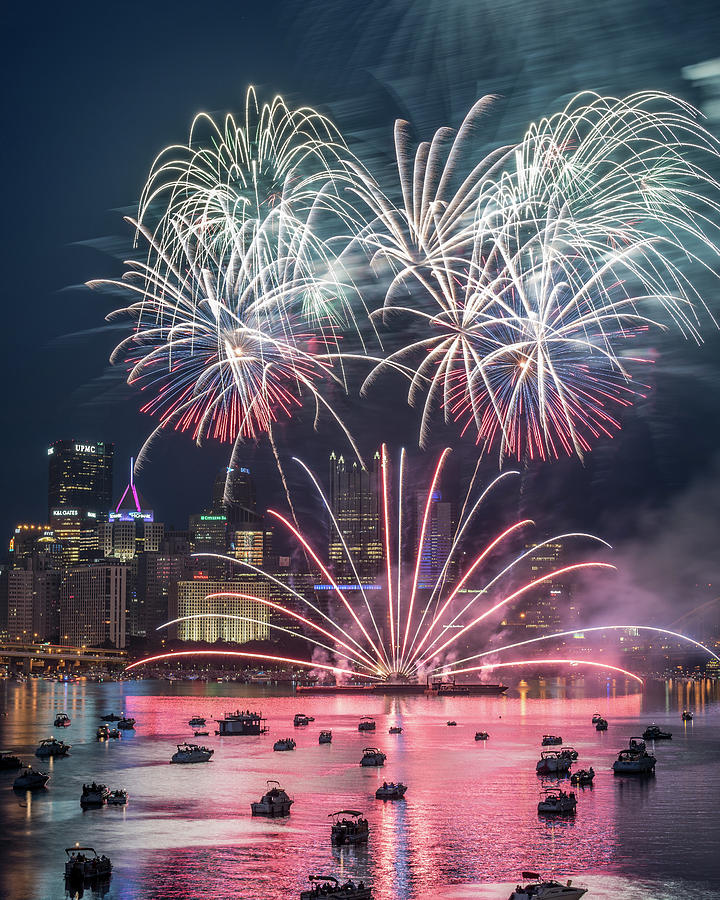 Pittsburgh Fireworks 1 Photograph by James Pittenger Fine Art America