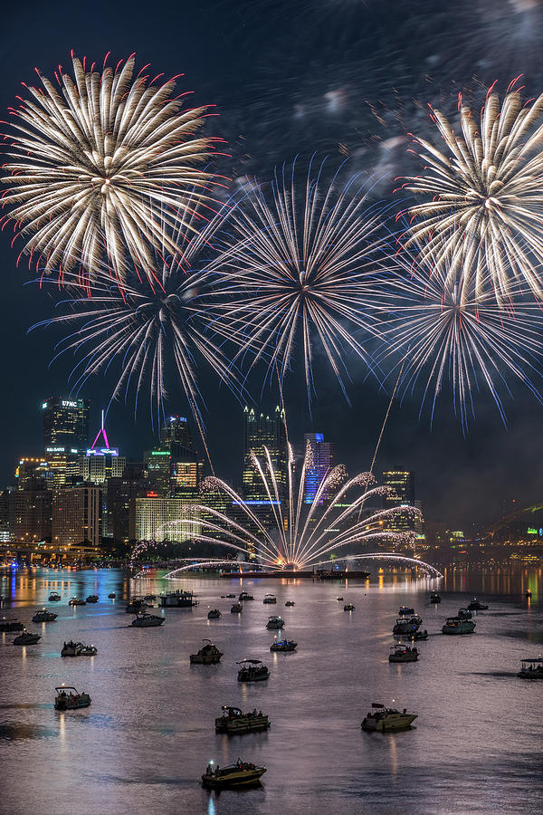 Pittsburgh Fireworks 2 Photograph by James Pittenger Fine Art America