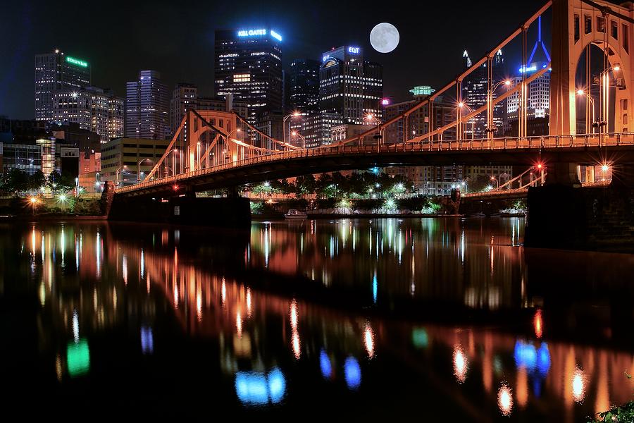 Pittsburgh Full Moon Photograph by Frozen in Time Fine Art Photography