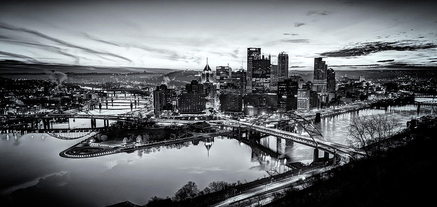 Pittsburgh in Black and White Photograph by Matt Hammerstein