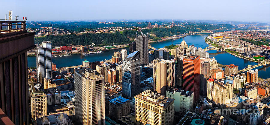 Pittsburgh Pennsylvania Cityscape Panorama Photograph by Amy Cicconi