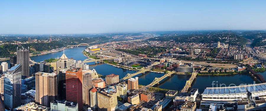 Pittsburgh Pennsylvania Cityscape Panoramic Photograph by Amy Cicconi