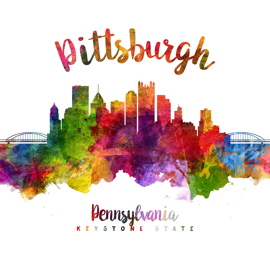 Pittsburgh Painting - Pittsburgh Pennsylvania Skyline 23 by Aged Pixel