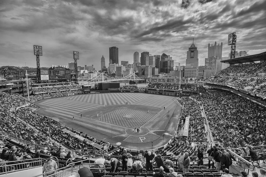 Pittsburgh Pirates PNC Park BW X1 Photograph by David Haskett II