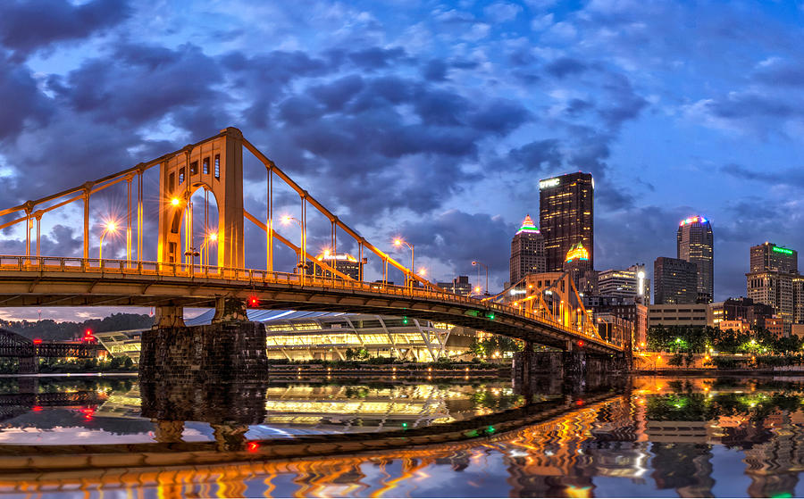 Pittsburgh River Bridge Photograph by Matt Hammerstein