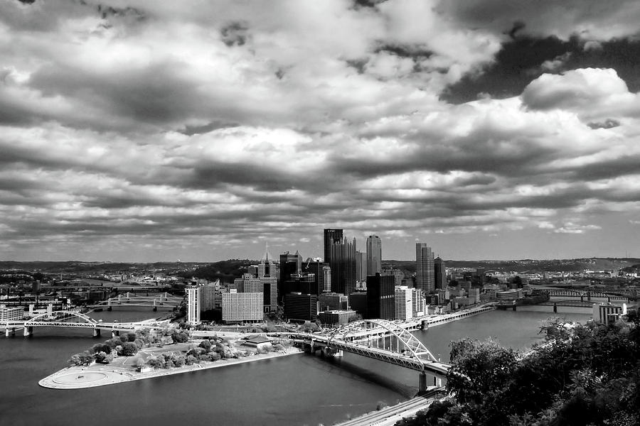 Black And White Photograph - Pittsburgh Skyline by Michelle Joseph-Long