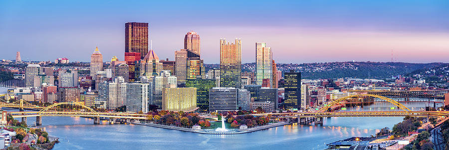 Architecture Photograph - Pittsburgh skyline by Mihai Andritoiu