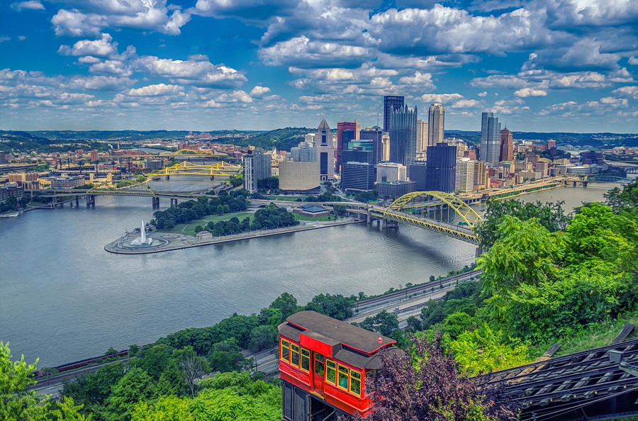 Pittsburgh Skyline - Mt. Washington Digital Art By Jason Wilt - Fine 