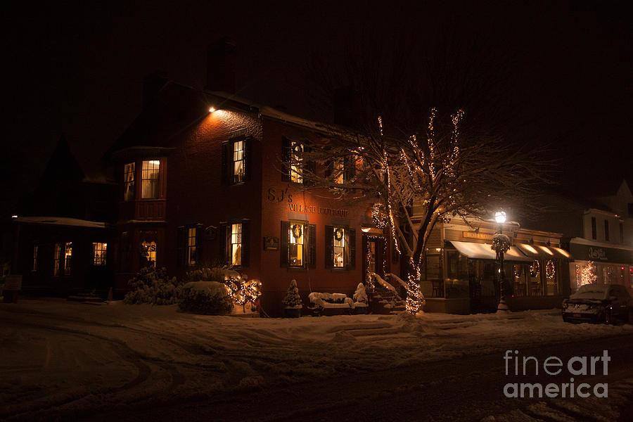 Christmas Photograph - Pittsford Village by Steve Clough