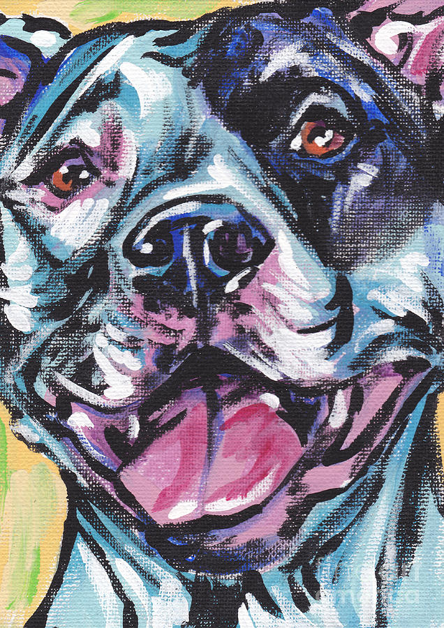 Pitbull Painting - Pity the Pit by Lea S