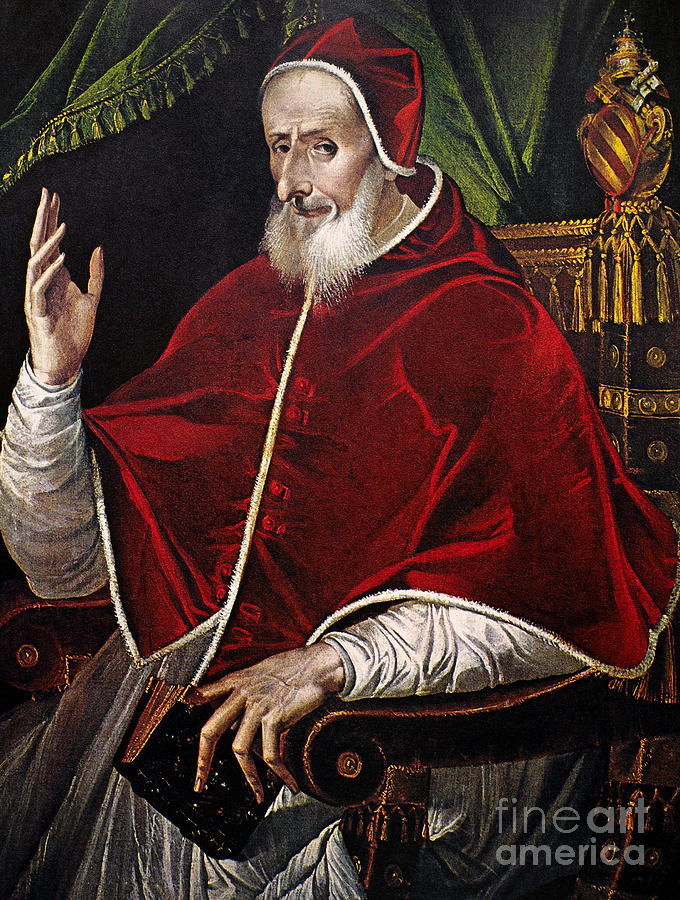 Pope Pius V Painting by Granger