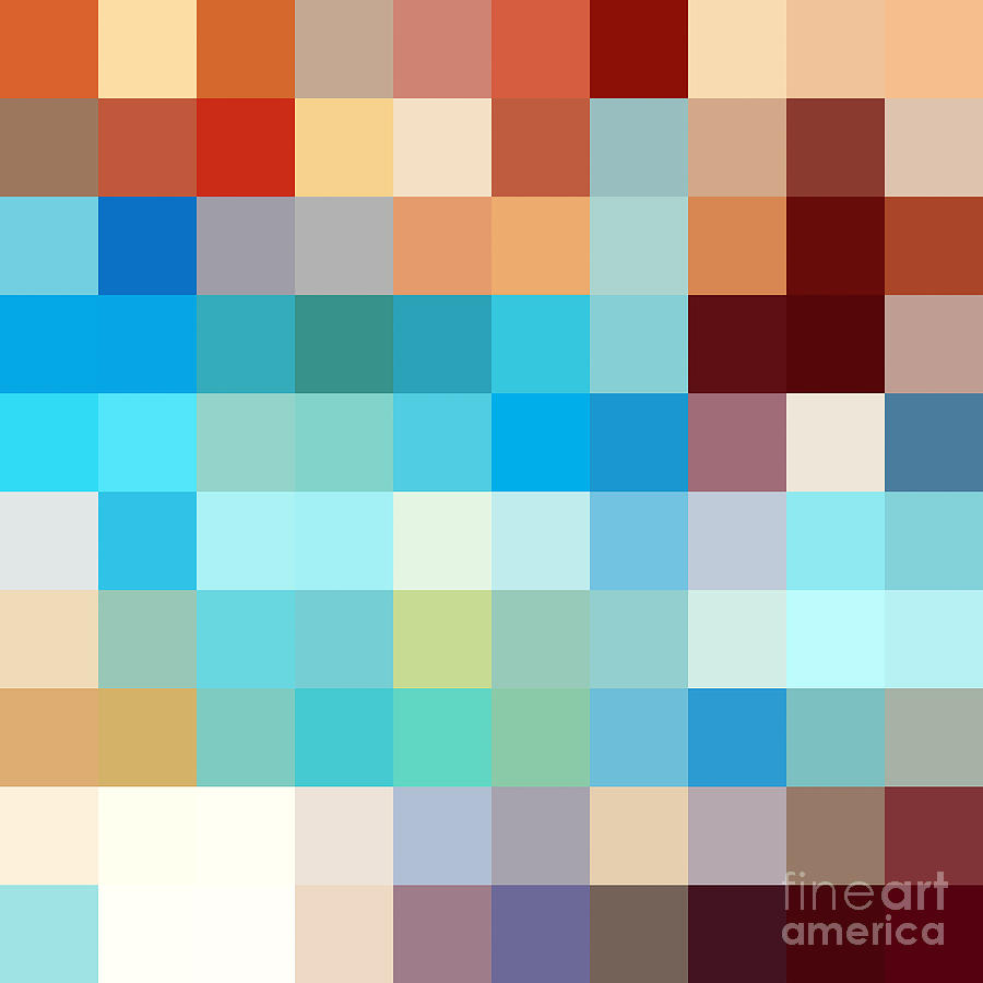 Abstract Photograph - Pixel art 1 by Delphimages Photo Creations
